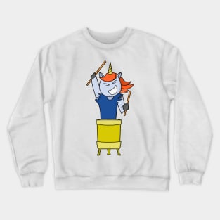 Unicorn drummer Crewneck Sweatshirt